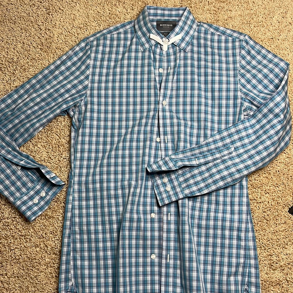 Bonobos Slim fit 15.5/35 Mens button down dress shirt 🔥